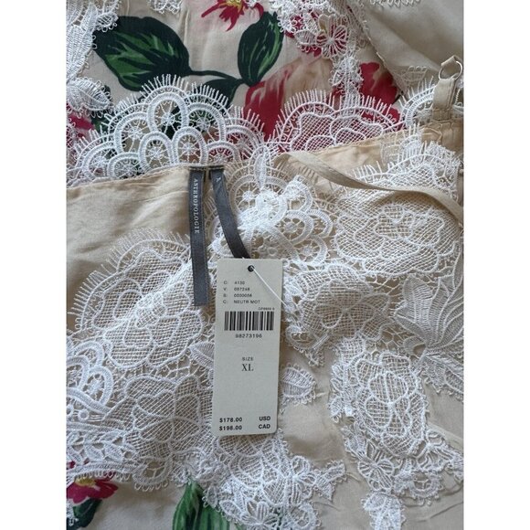 NWT Size XL -Anthropologie Sleeveless V-Neck Lace Slip Midi Dress (NWT US$ 178) - Picture 11 of 17